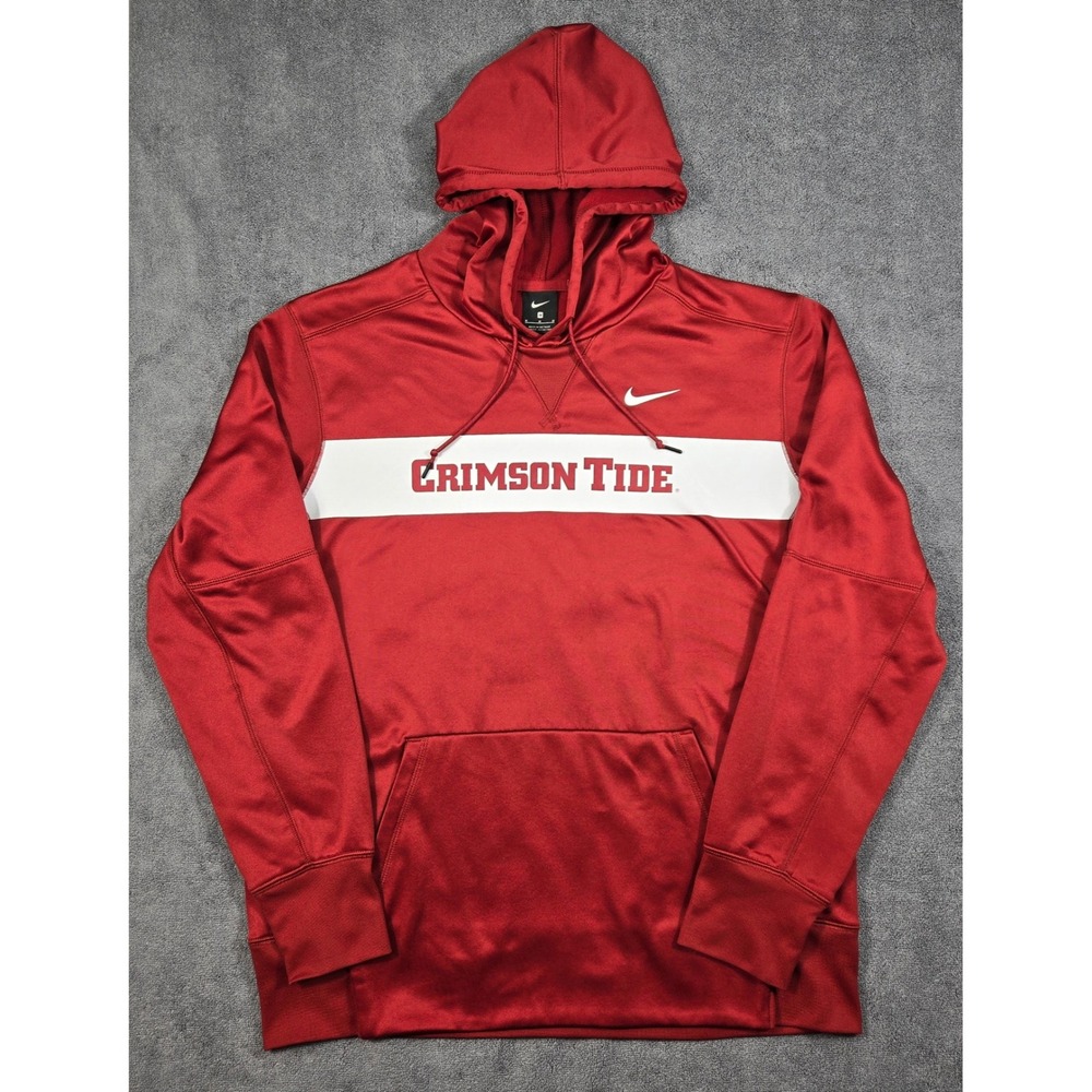 Nike‎ Crimson Tide Hoodie Mens Medium Red Excellent Alabama FA18GRV Pullover